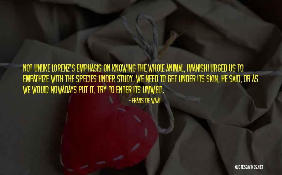 Imanishi Quotes By Frans De Waal Imanishi Quotes By Frans De Waal