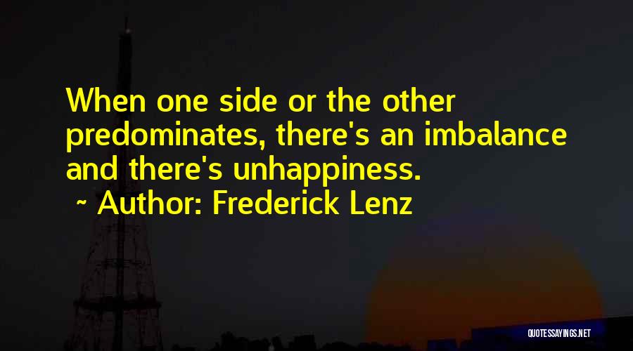 Imbalance Quotes By Frederick Lenz