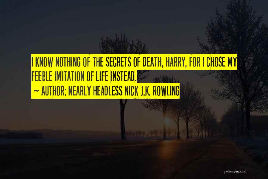 Imitation Of Life Quotes By Nearly Headless Nick J.K. Rowling