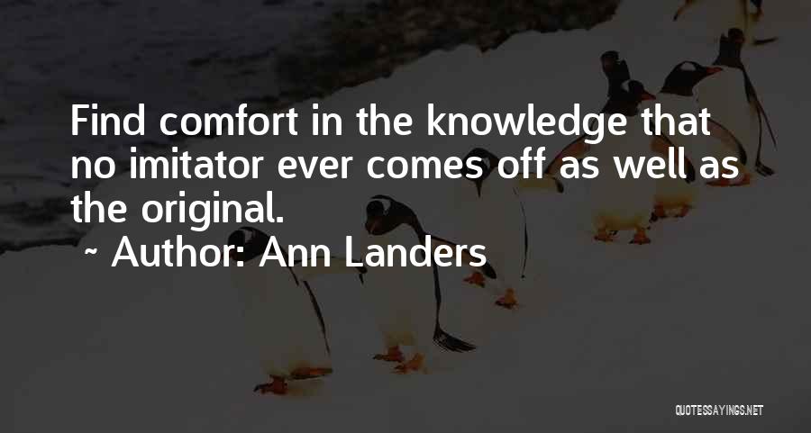 Imitation Quotes By Ann Landers