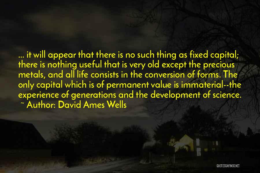 Immaterial Quotes By David Ames Wells
