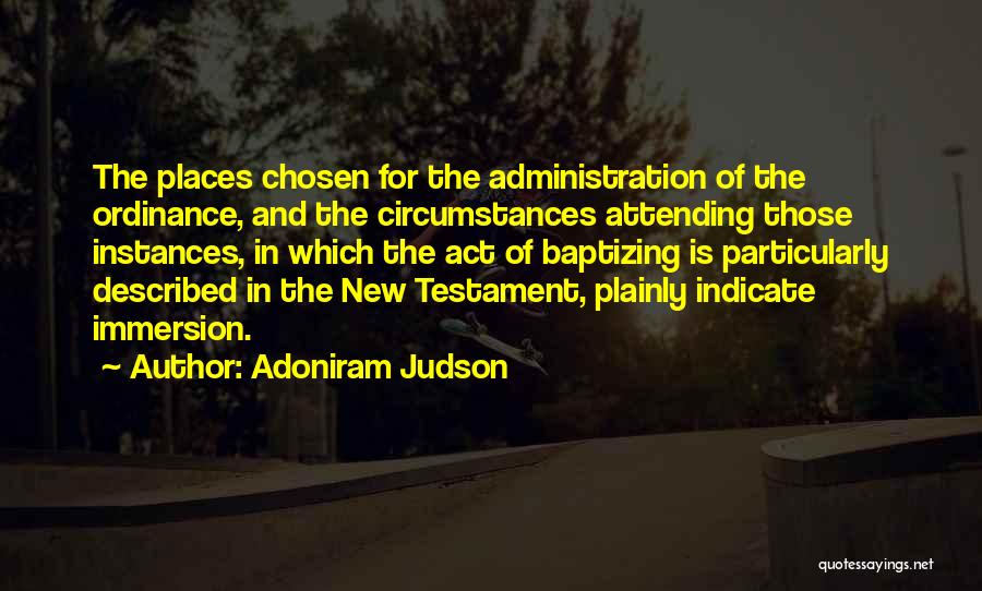 Immersion Quotes By Adoniram Judson