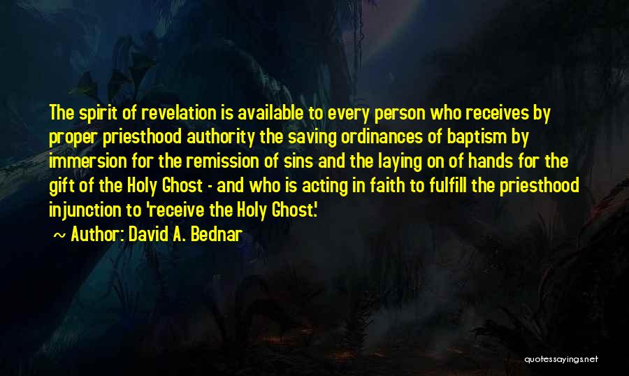 Immersion Quotes By David A. Bednar