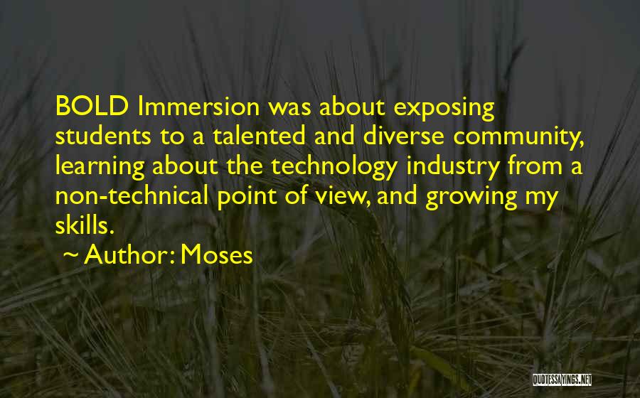 Immersion Quotes By Moses