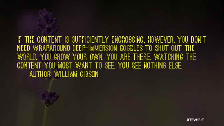 Immersion Quotes By William Gibson