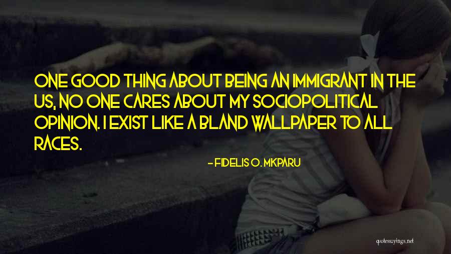 Immigrant Quotes By Fidelis O. Mkparu