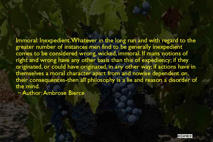 Immoral Quotes By Ambrose Bierce