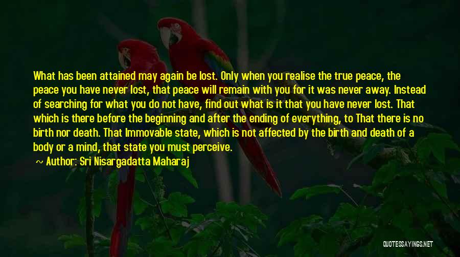 Immovable Mind Quotes By Sri Nisargadatta Maharaj