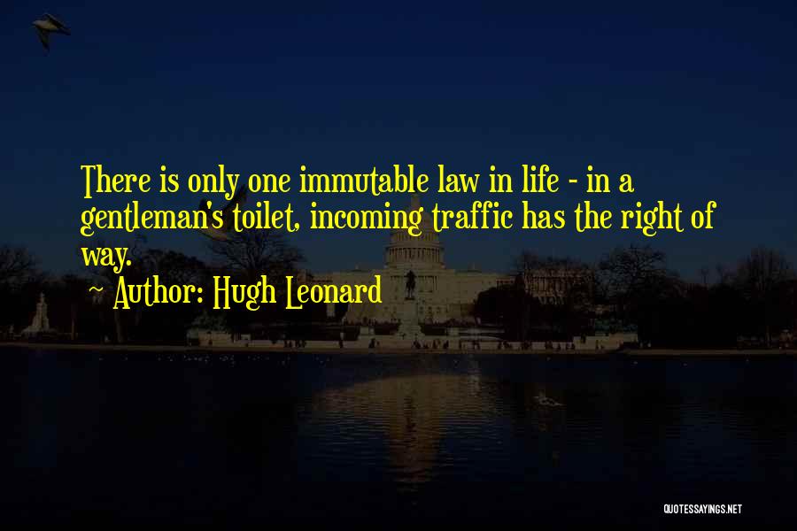 Immutable Quotes By Hugh Leonard