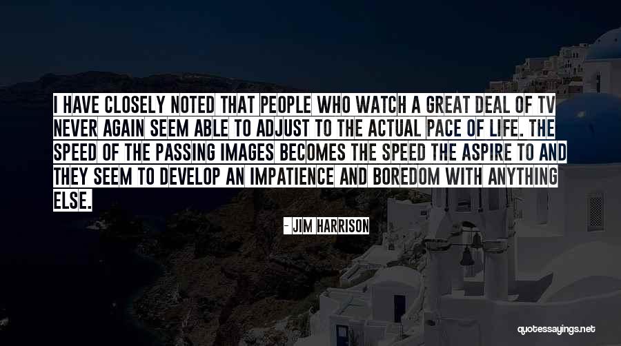 Impatience Quotes By Jim Harrison