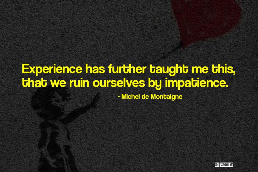 Impatience Quotes By Michel De Montaigne