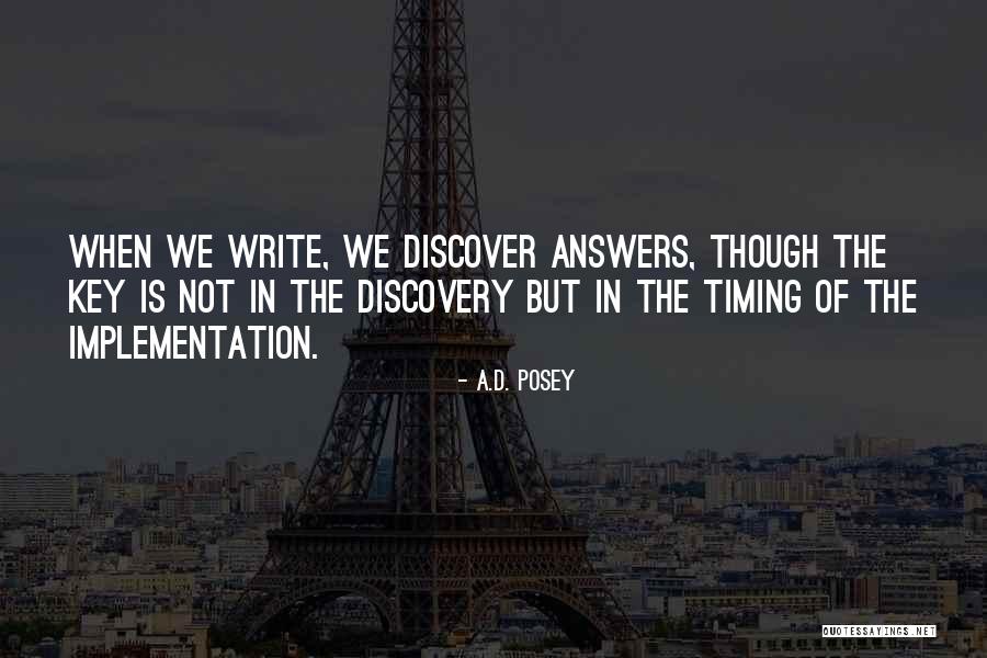 Implementatione Quotes By A.D. Posey Implementatione Quotes By A.D. Posey