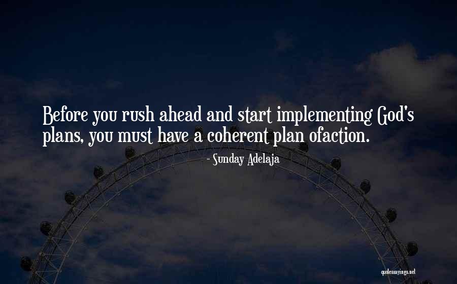 Implementing A Plan Quotes By Sunday Adelaja