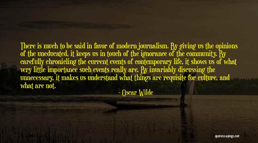 Importance Of Current Events Quotes By Oscar Wilde Importance Of Current Events Quotes By Oscar Wilde
