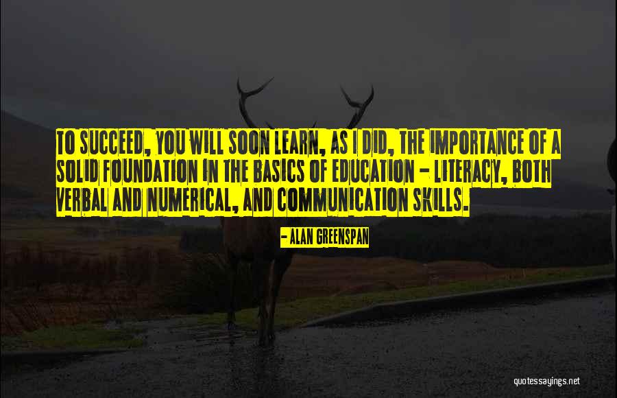 Importance Of Education Quotes By Alan Greenspan