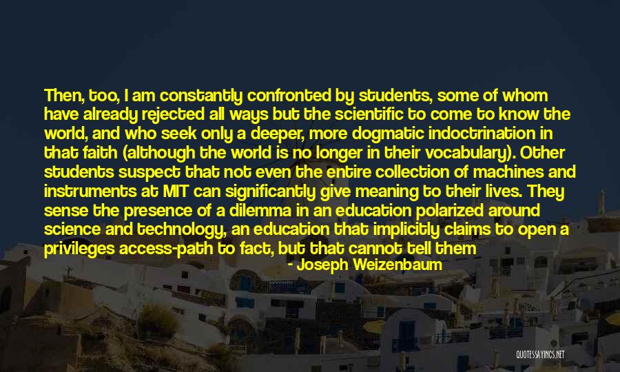 Importance Of Education Quotes By Joseph Weizenbaum