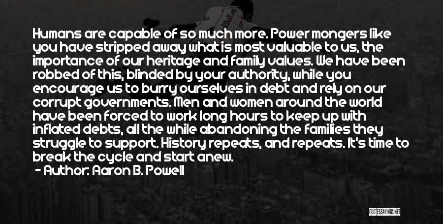 Importance Of Family Values Quotes By Aaron B. Powell