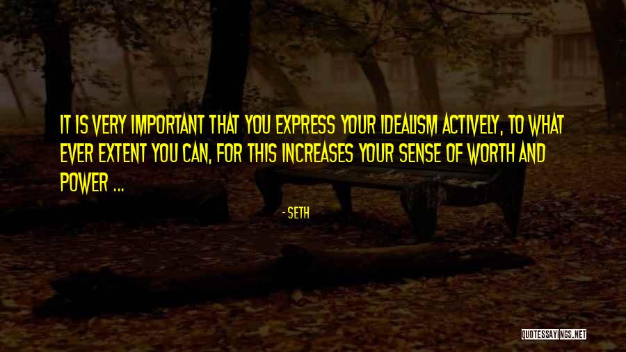 Importance Of Idealism Quotes By Seth Importance Of Idealism Quotes By Seth