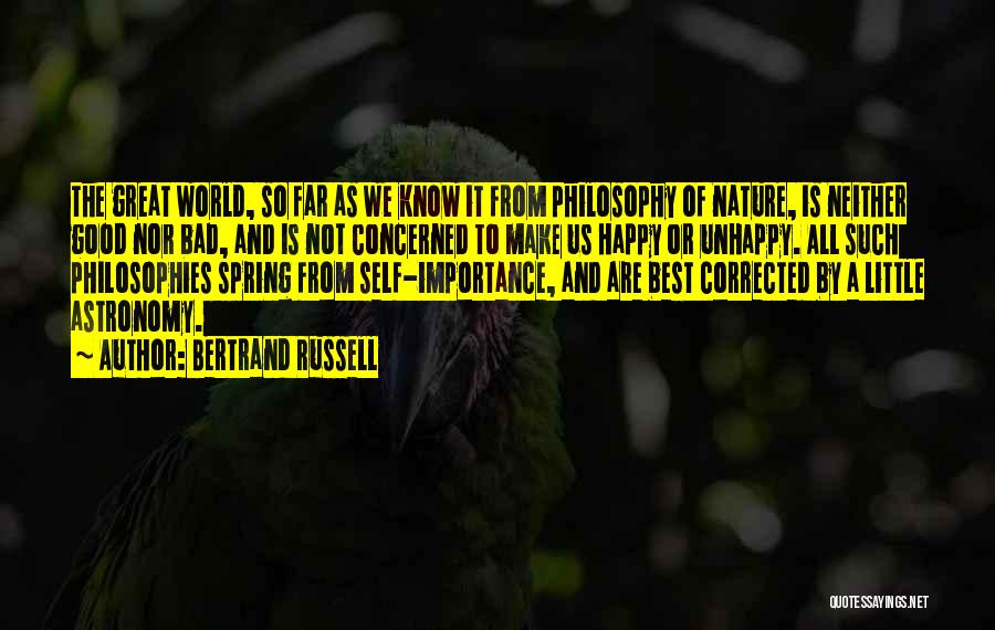 Importance Of Nature Quotes By Bertrand Russell