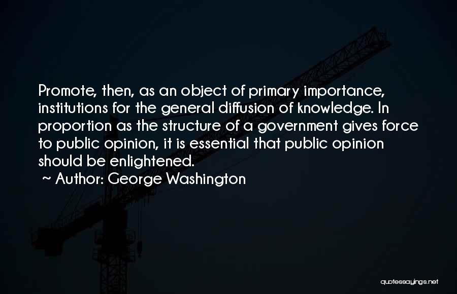 Importance Of Public Education Quotes By George Washington