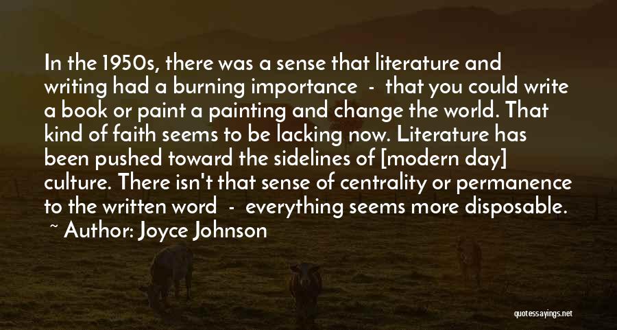 Importance Of Writing Quotes By Joyce Johnson