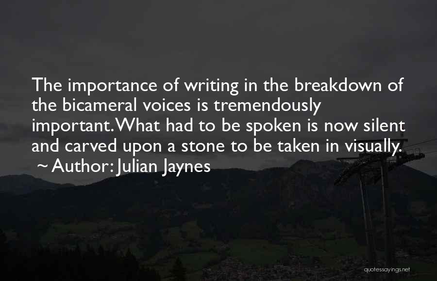 Importance Of Writing Quotes By Julian Jaynes