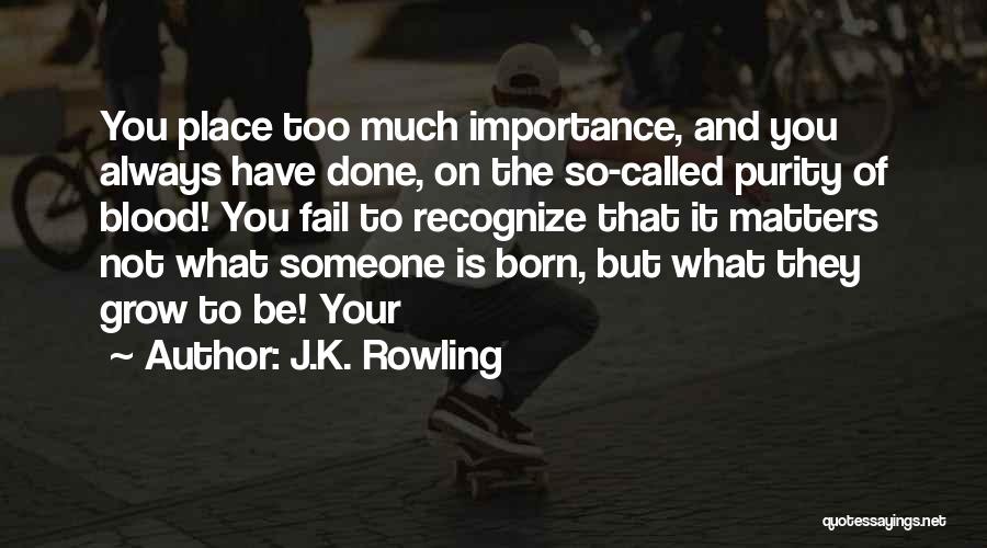 Importance Of You Quotes By J.K. Rowling