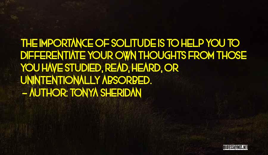 Importance Of You Quotes By Tonya Sheridan