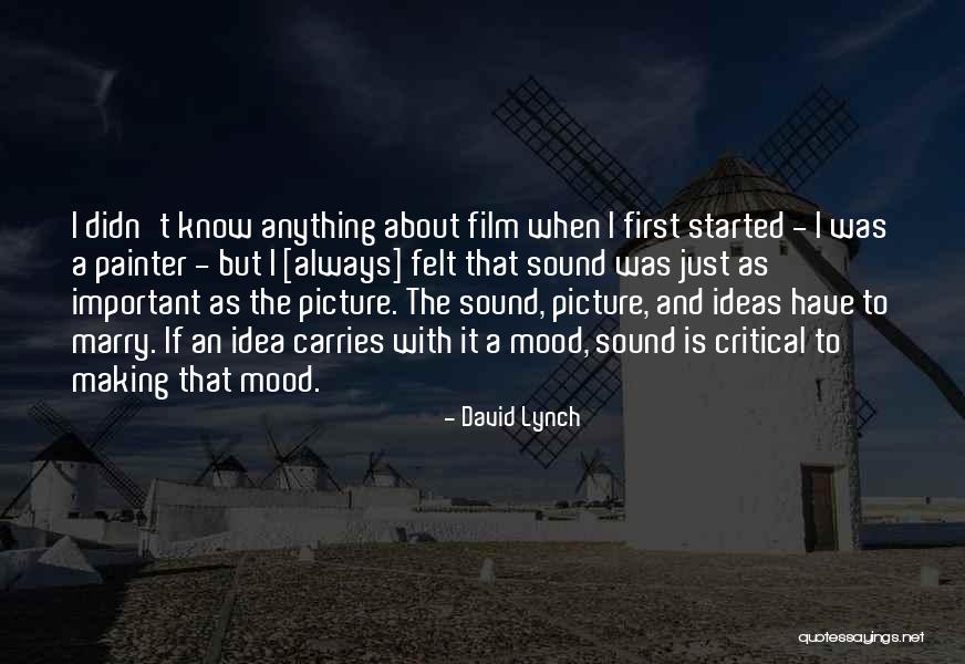 Important But Not Critical Quotes By David Lynch Important But Not Critical Quotes By David Lynch