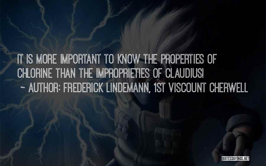 Important Claudius Quotes By Frederick Lindemann, 1st Viscount Cherwell