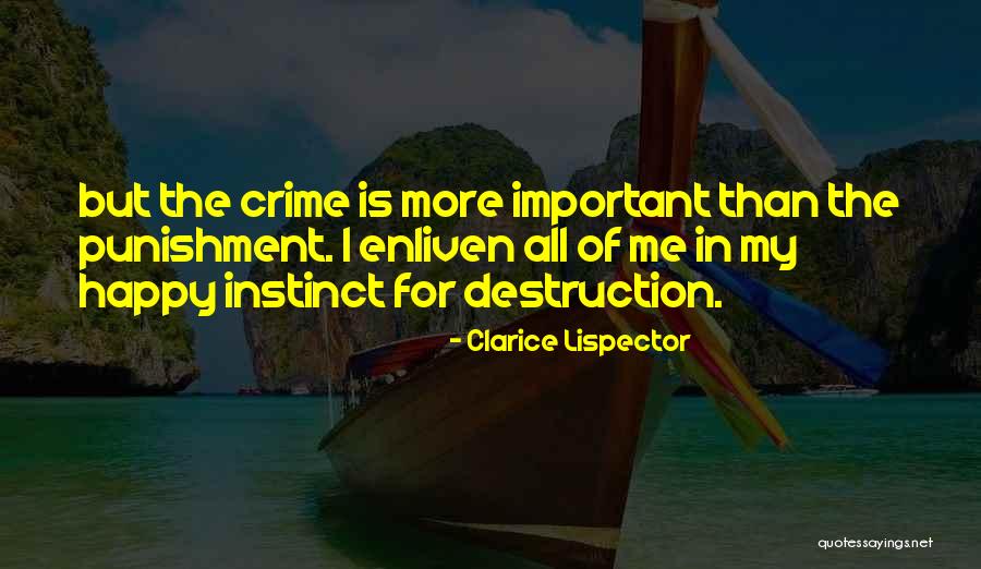 Important Crime And Punishment Quotes By Clarice Lispector