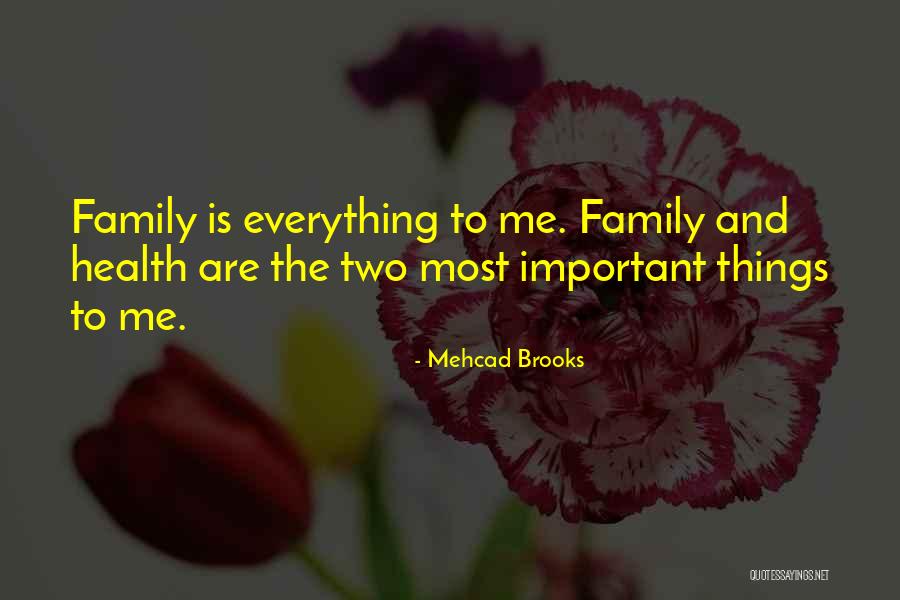 Important Family Quotes By Mehcad Brooks