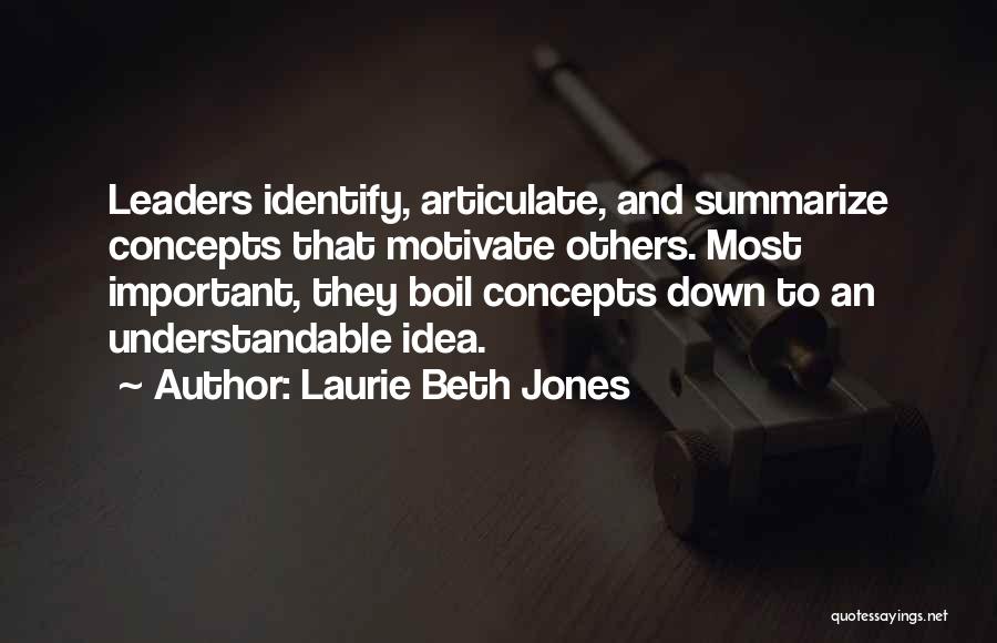 Important Leaders Quotes By Laurie Beth Jones