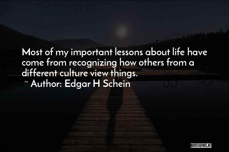 Important Lessons Quotes By Edgar H Schein