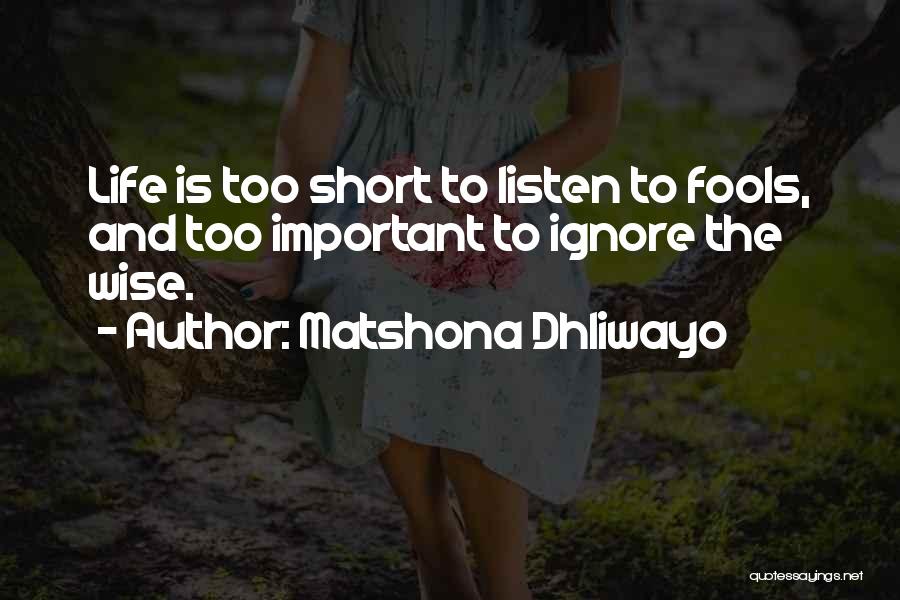 Important Lessons Quotes By Matshona Dhliwayo