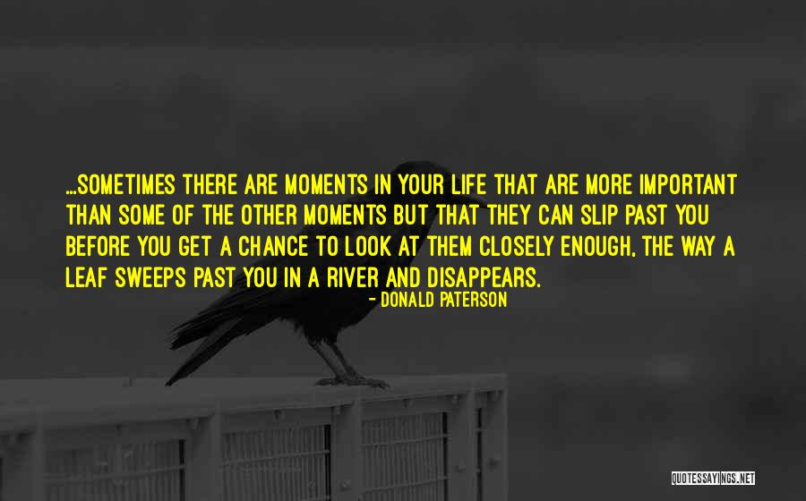Important Life Moments Quotes By Donald Paterson Important Life Moments Quotes By Donald Paterson