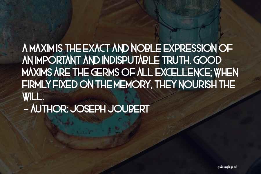 Important Memories Quotes By Joseph Joubert