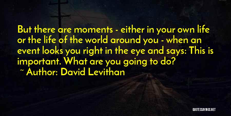 Important Moments In Life Quotes By David Levithan