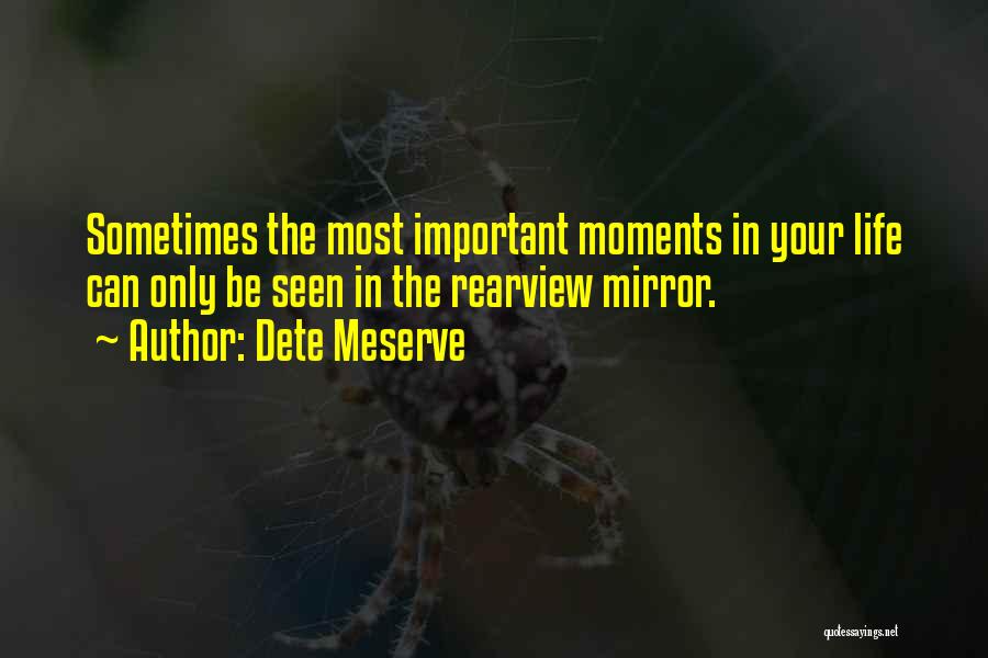 Important Moments In Life Quotes By Dete Meserve