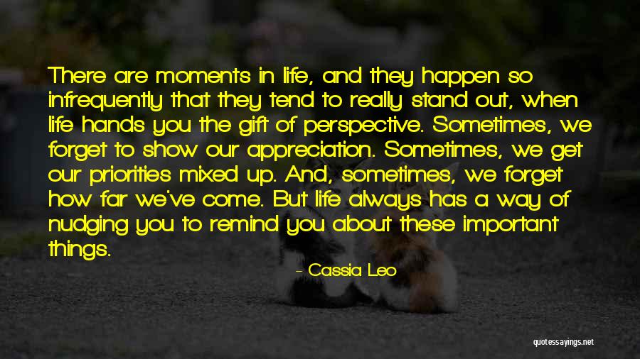 Important Moments Quotes By Cassia Leo