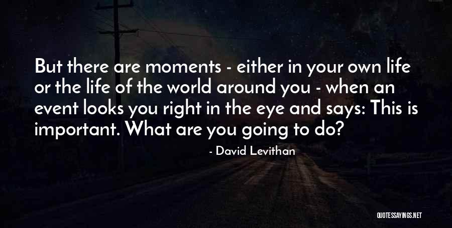 Important Moments Quotes By David Levithan