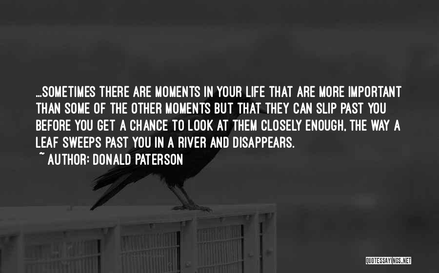 Important Moments Quotes By Donald Paterson