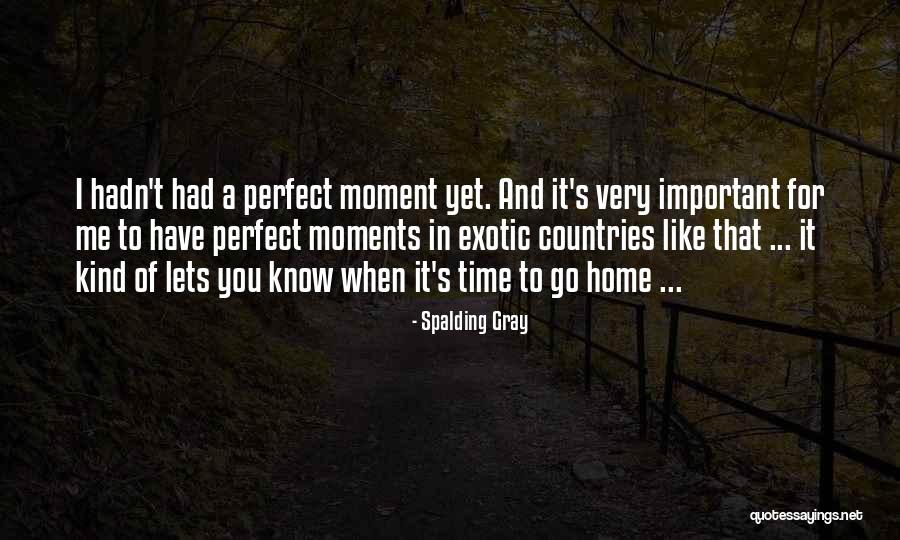 Important Moments Quotes By Spalding Gray