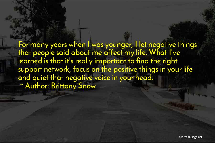 Important Things About Life Quotes By Brittany Snow