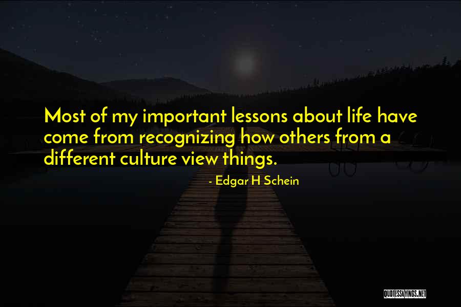 Important Things Of Life Quotes By Edgar H Schein