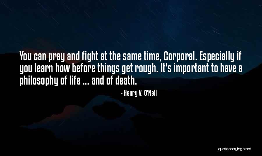 Important Things Of Life Quotes By Henry V. O'Neil