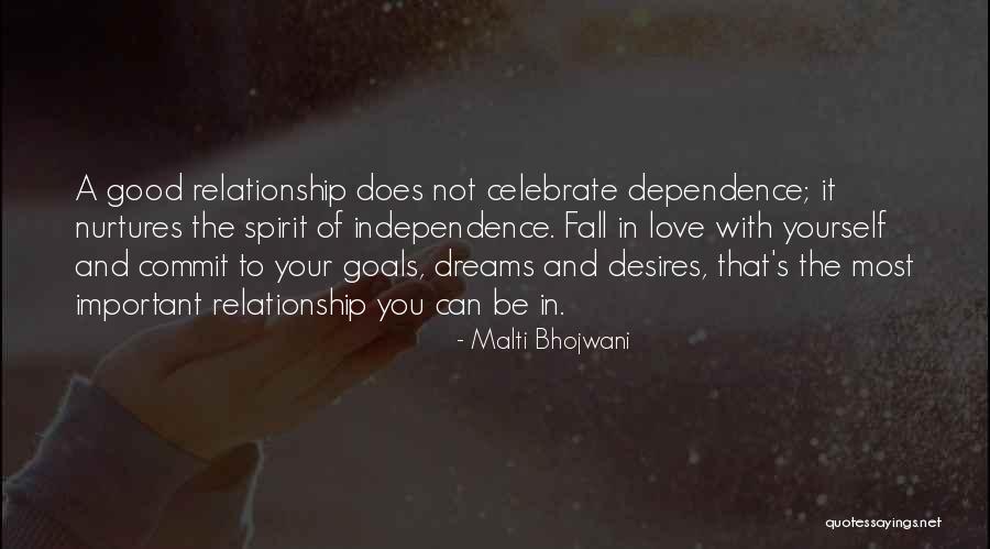 Important To Love Yourself Quotes By Malti Bhojwani