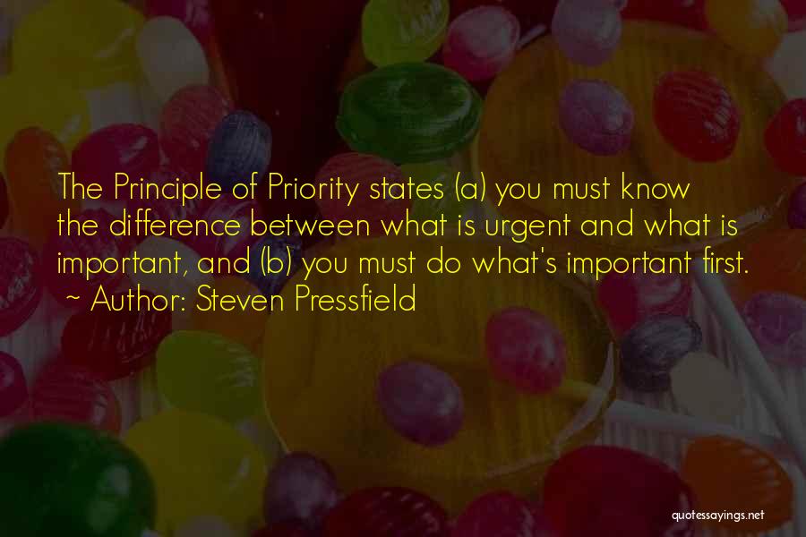 Important Vs Urgent Quotes By Steven Pressfield