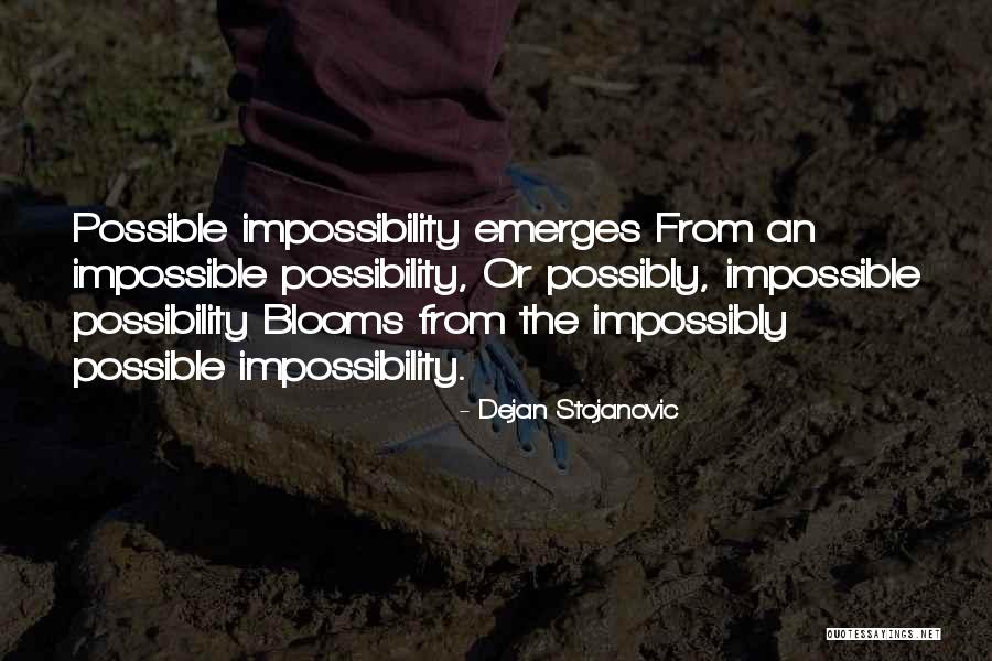 Impossible Or Possible Quotes By Dejan Stojanovic