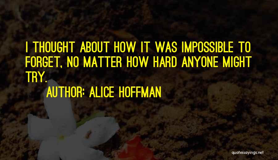 Impossible To Forget Quotes By Alice Hoffman